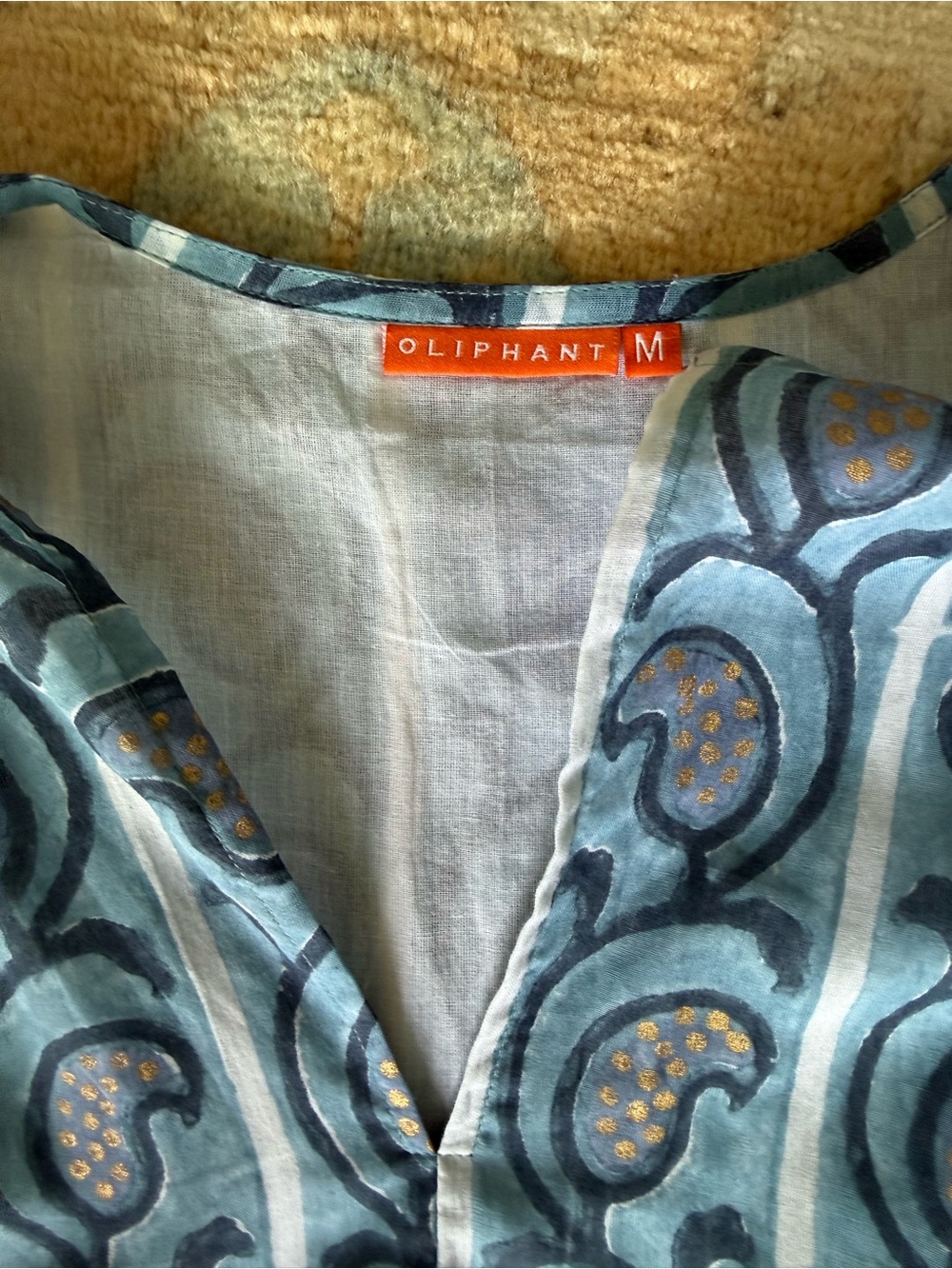 Oliphant Blue Paisley Wrap Maxi Dress - Picture 2 of 2